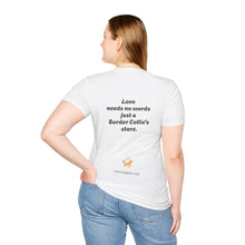 Cargar imagen en el visor de la galería, Border Collie Portrait T-Shirt — Cute Black & White Dog Graphic Tee