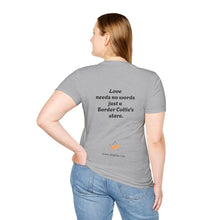 Cargar imagen en el visor de la galería, Border Collie Portrait T-Shirt — Cute Black & White Dog Graphic Tee