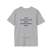 Cargar imagen en el visor de la galería, Border Collie Portrait T-Shirt — Cute Black & White Dog Graphic Tee
