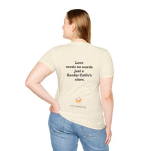 Cargar imagen en el visor de la galería, Border Collie Portrait T-Shirt — Cute Black & White Dog Graphic Tee