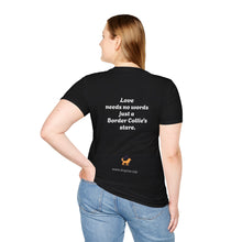 Cargar imagen en el visor de la galería, Border Collie Portrait T-Shirt — Cute Black & White Dog Graphic Tee
